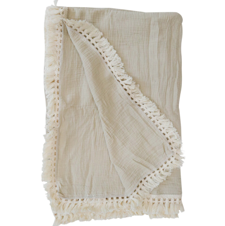 Cotton Throw - Stone