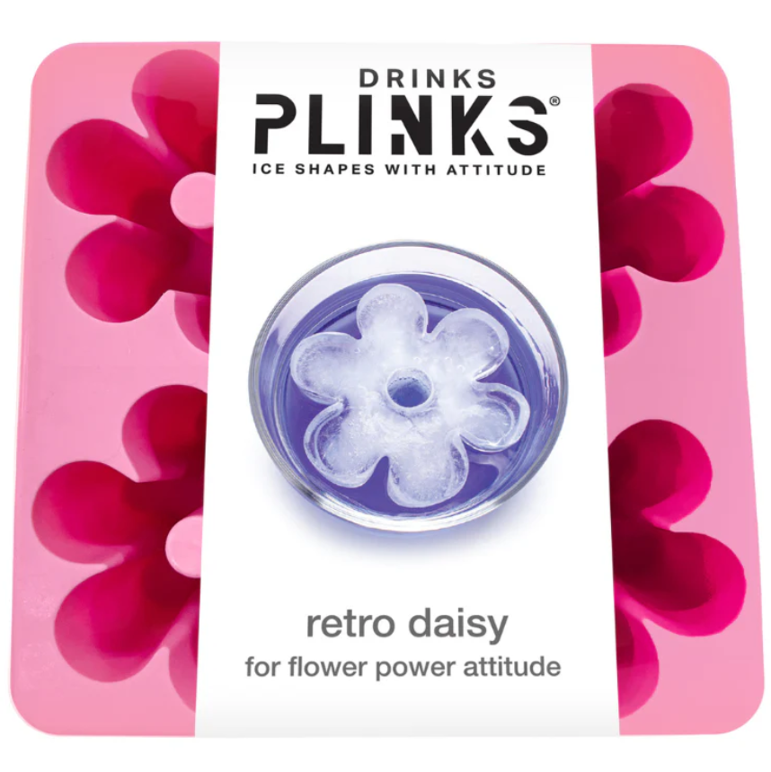 Ice Cube Tray - Retro Daisy Pink