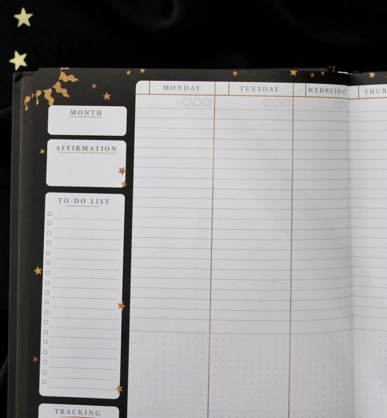 Dateless Wonderland Planner – Eggplant & Poppy ~ Unique + Quirky Gifts