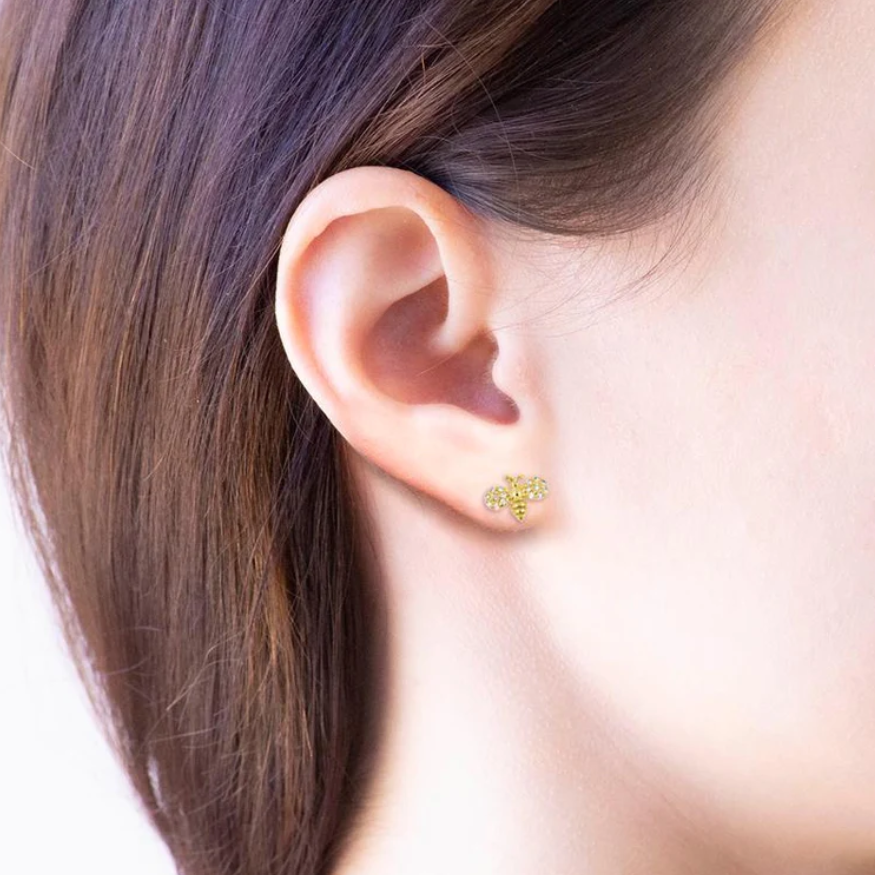Earring - Diamante Bee