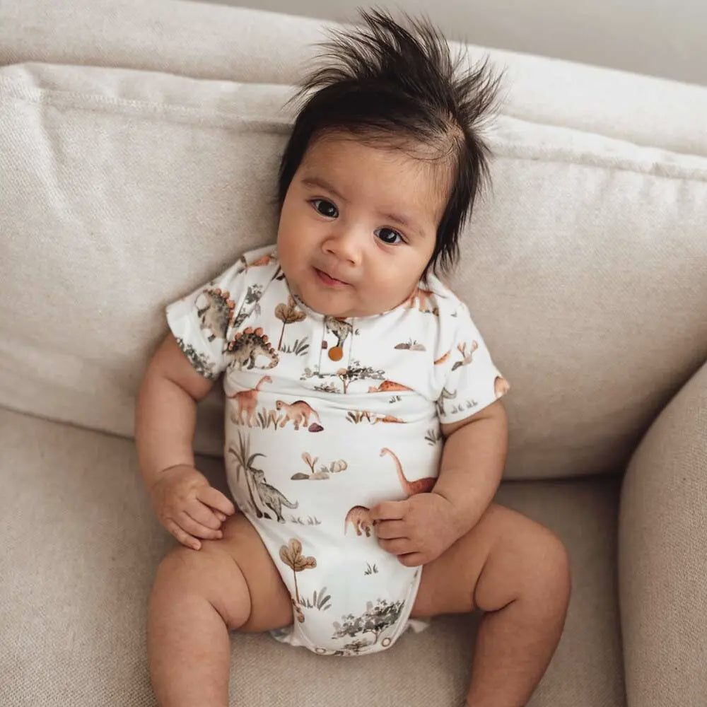 Short Sleeve Bodysuit - Dino