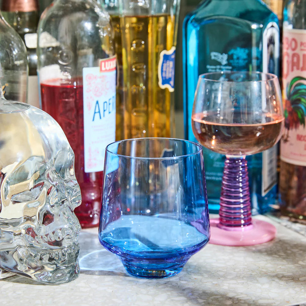 Blue Robin Tumbler Glass - set of 2