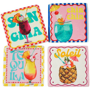 Coasters - S/4- Cocktail