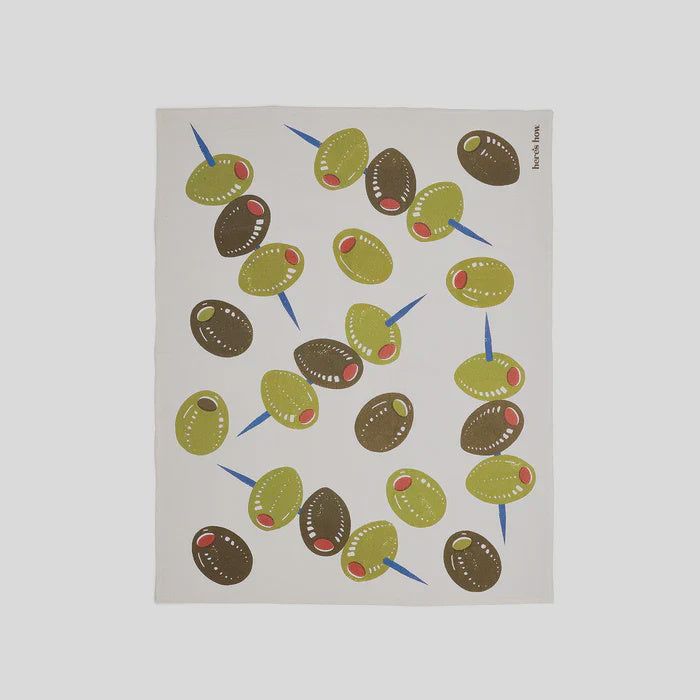The Emmy Tea Towel - Olives