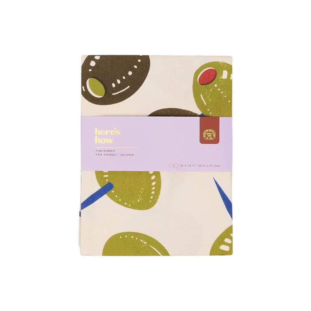 The Emmy Tea Towel - Olives