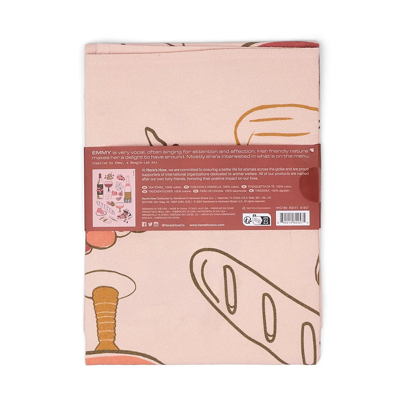 The Emmy Tea Towel - Wine