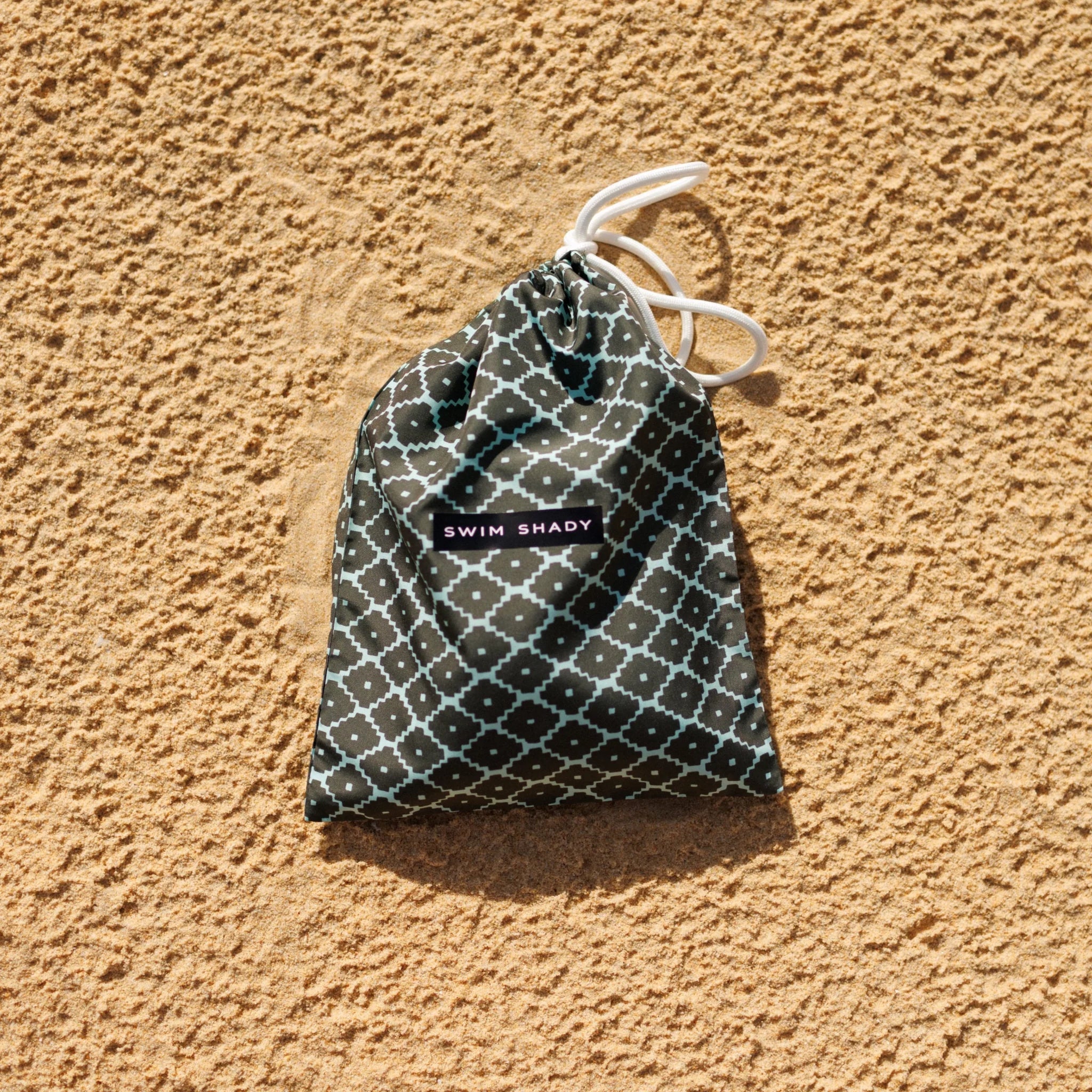 Mens Swim Shorts - Evergreen Diamond