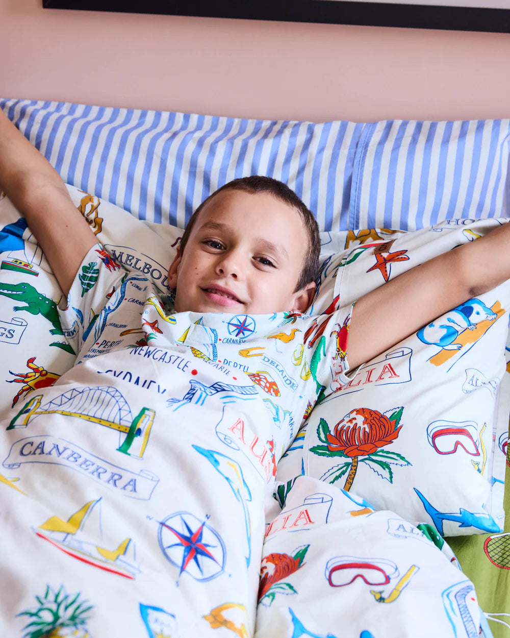 Kids Pyjama Tee & Short - Aussie Road Trip