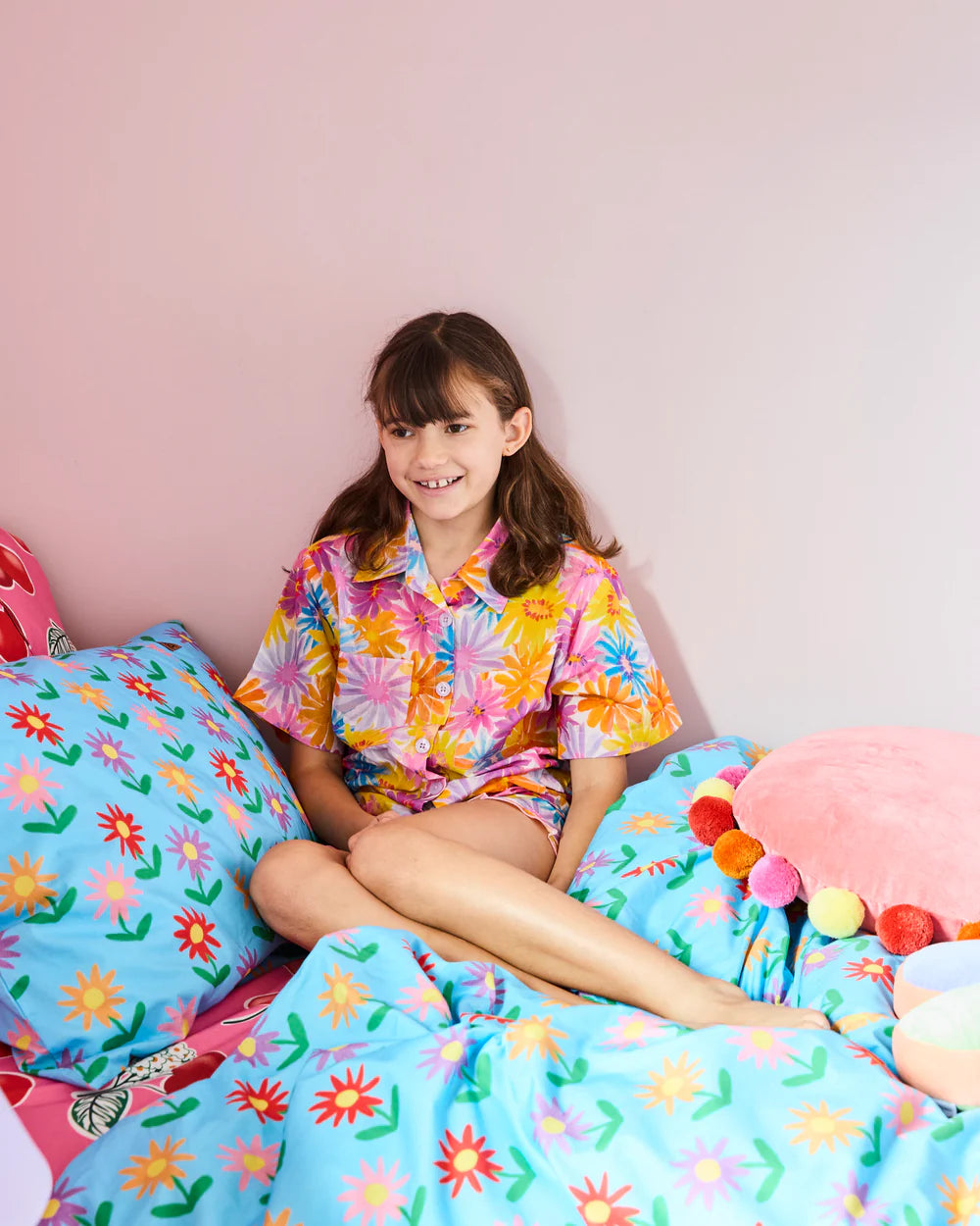 Kids Pyjama Shirt & Short - Petal Power