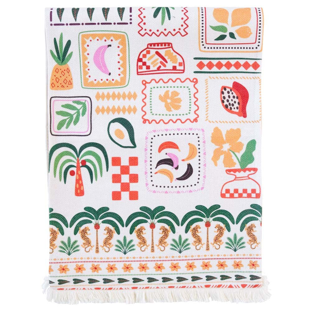 Table Runner - Funky Postcard