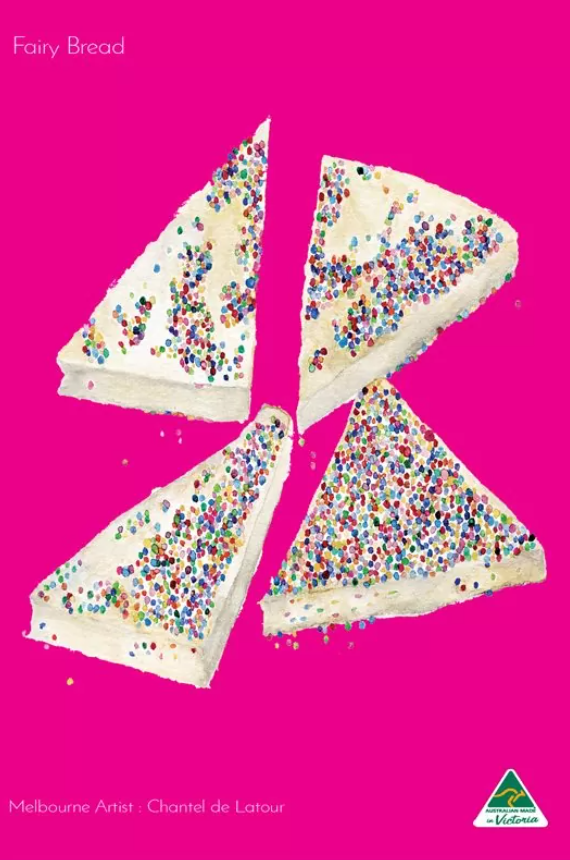 Tea Towel - Fairy Bread (Hot Pink)
