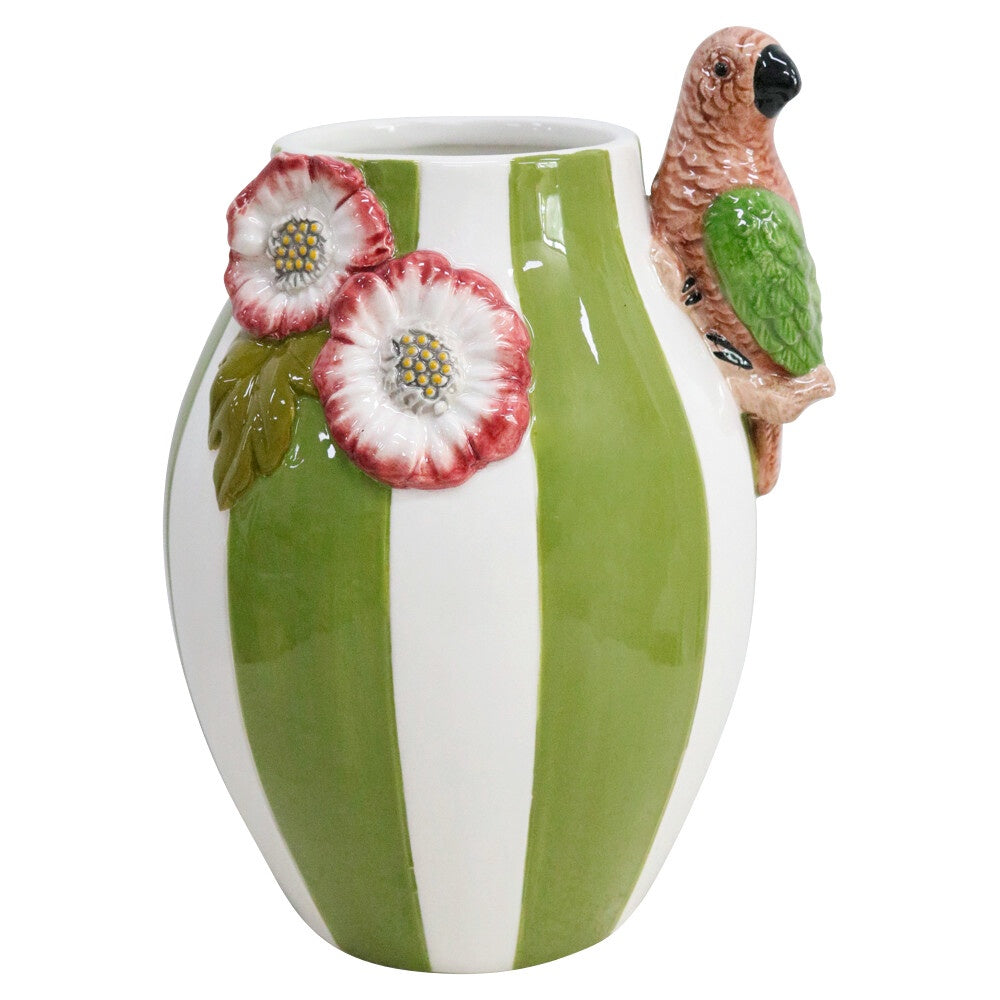 Parrot Stripe Vase