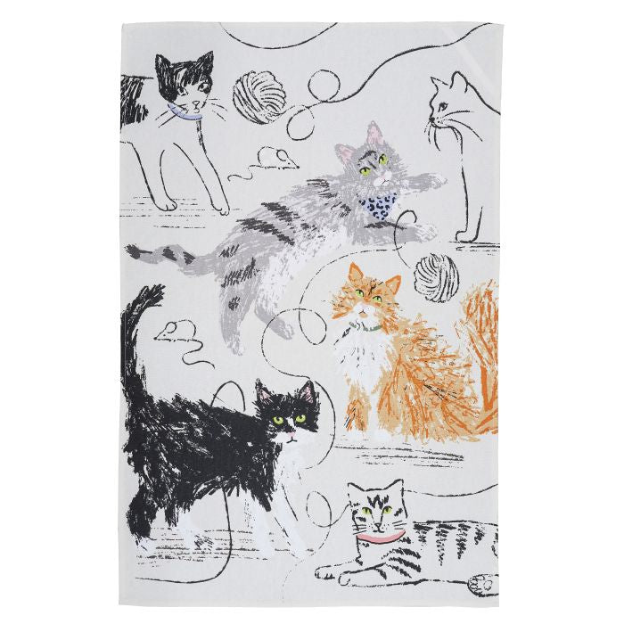 Tea Towel - Feline Friends