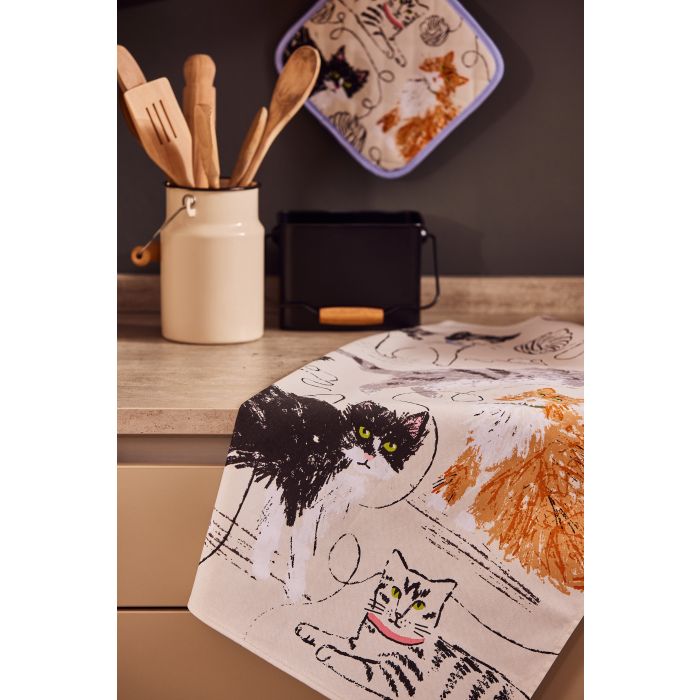 Tea Towel - Feline Friends