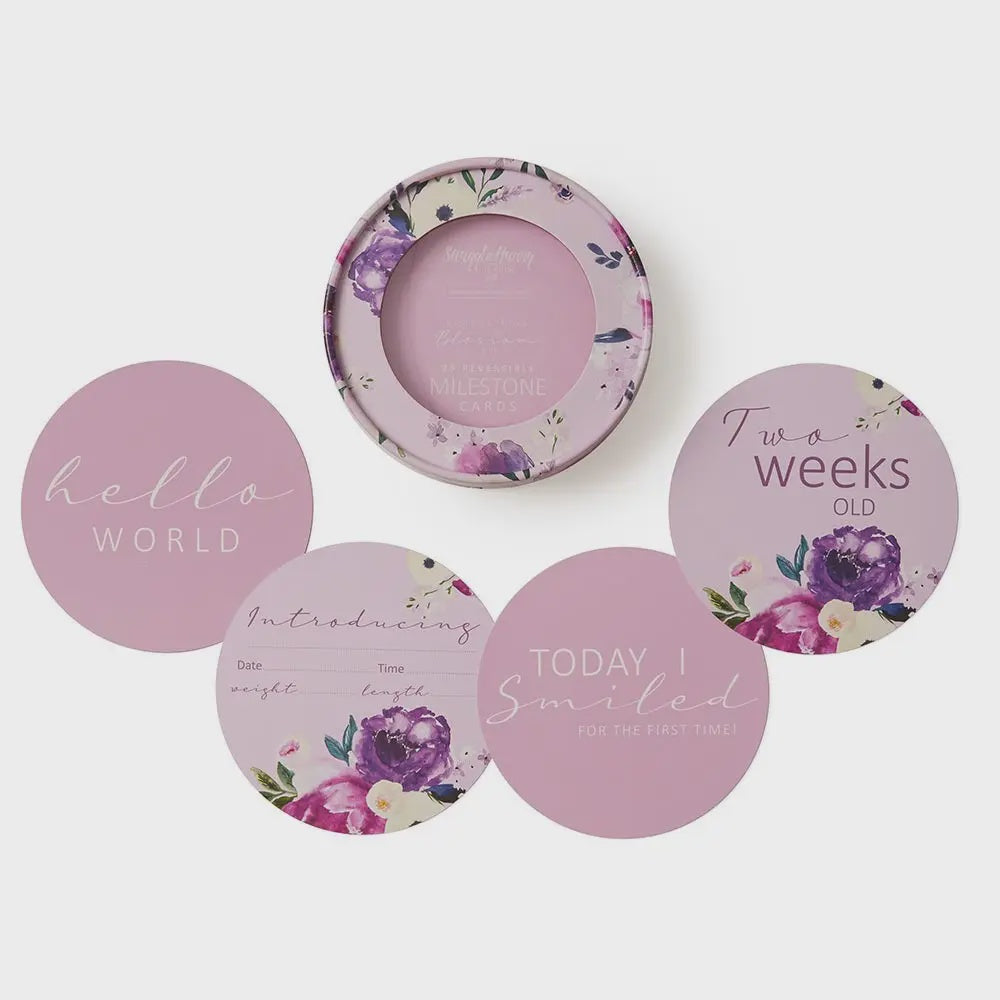 Milestone Cards - Floral Kiss & Blossom Pink