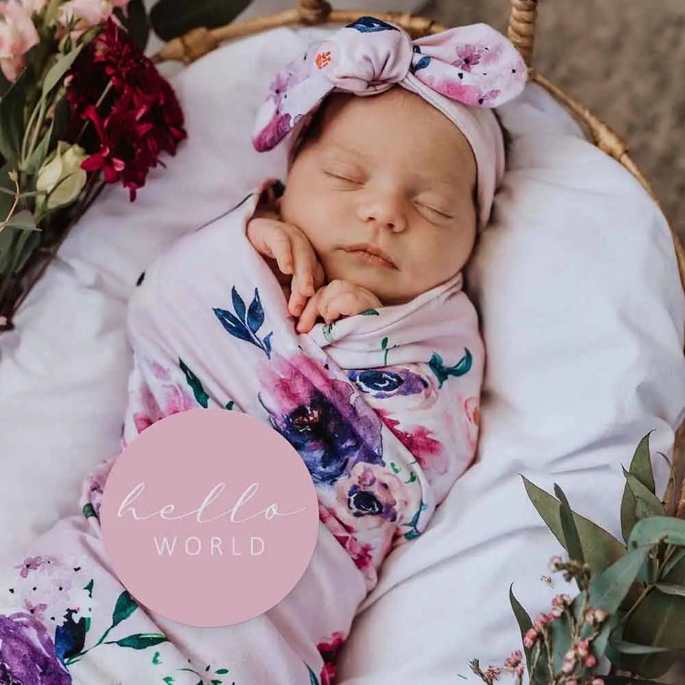 Milestone Cards - Floral Kiss & Blossom Pink