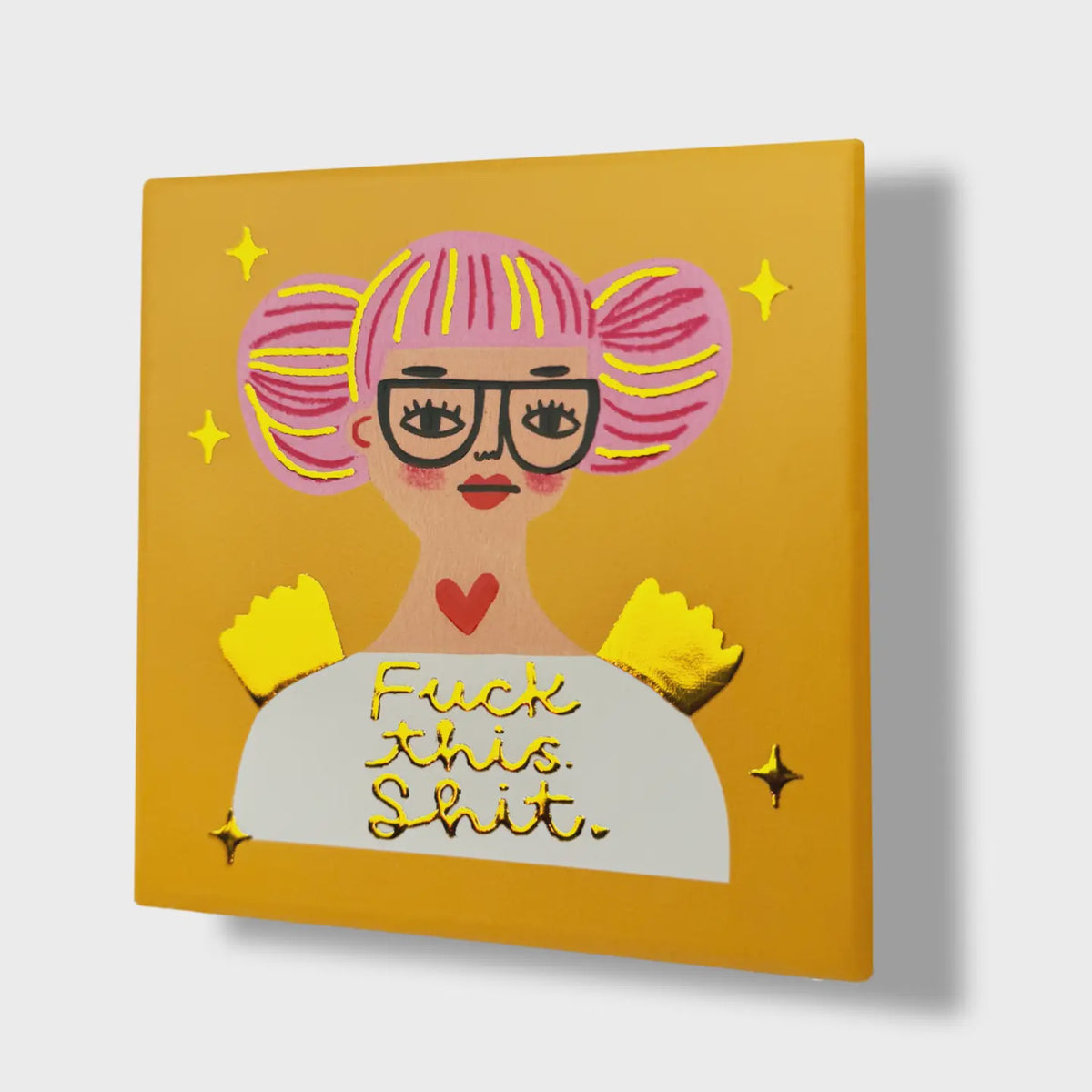 Ceramic Coaster - Fuck This Shit – Eggplant & Poppy ~ Unique + Quirky Gifts