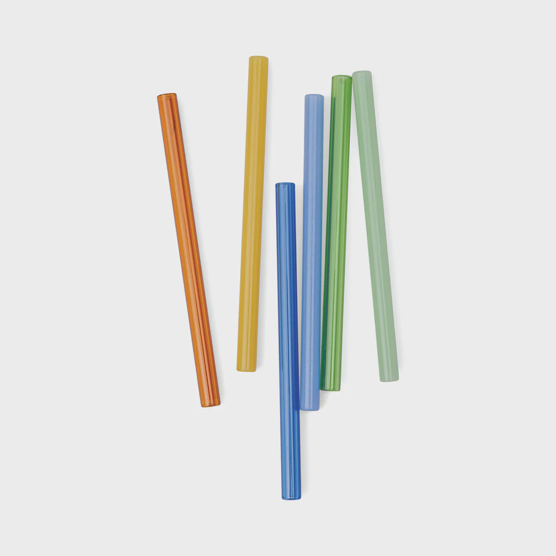 The Whistler Coloured Glass Straws - Set of 6
