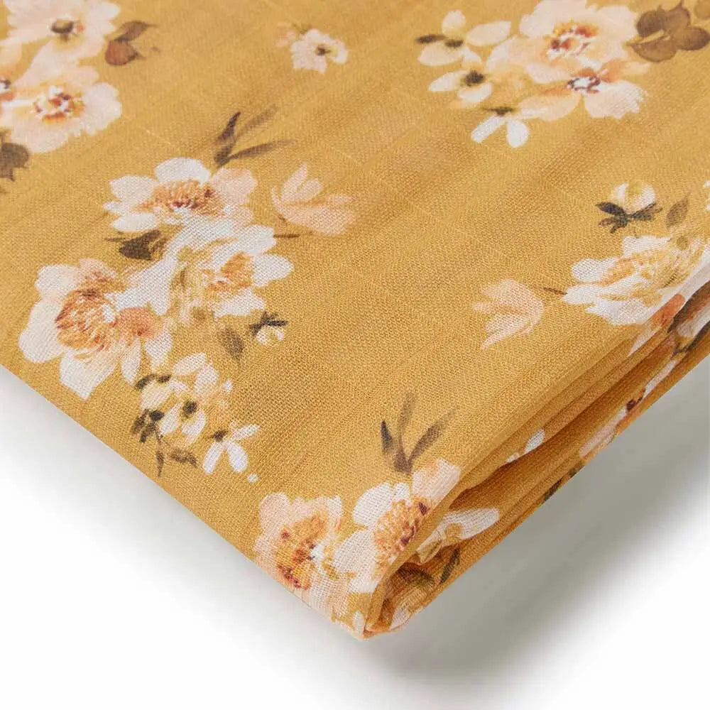 Muslin Wrap - Golden Flower
