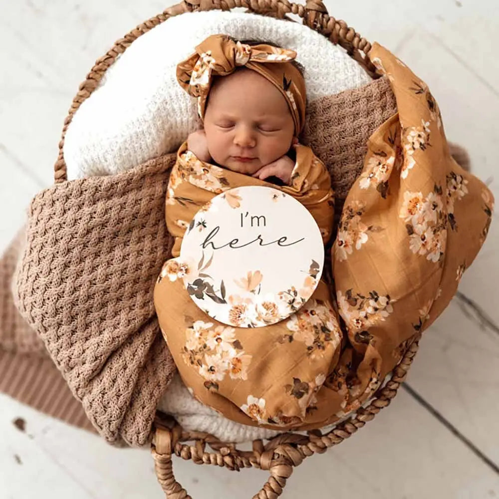 Muslin Wrap - Golden Flower