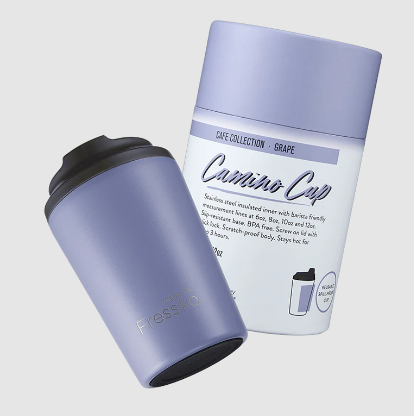 Camino Coffee Cup - 12oz Grape  Eggplant & Poppy ~ Unique + Quirky Gifts