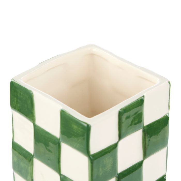 Vase - Green Check