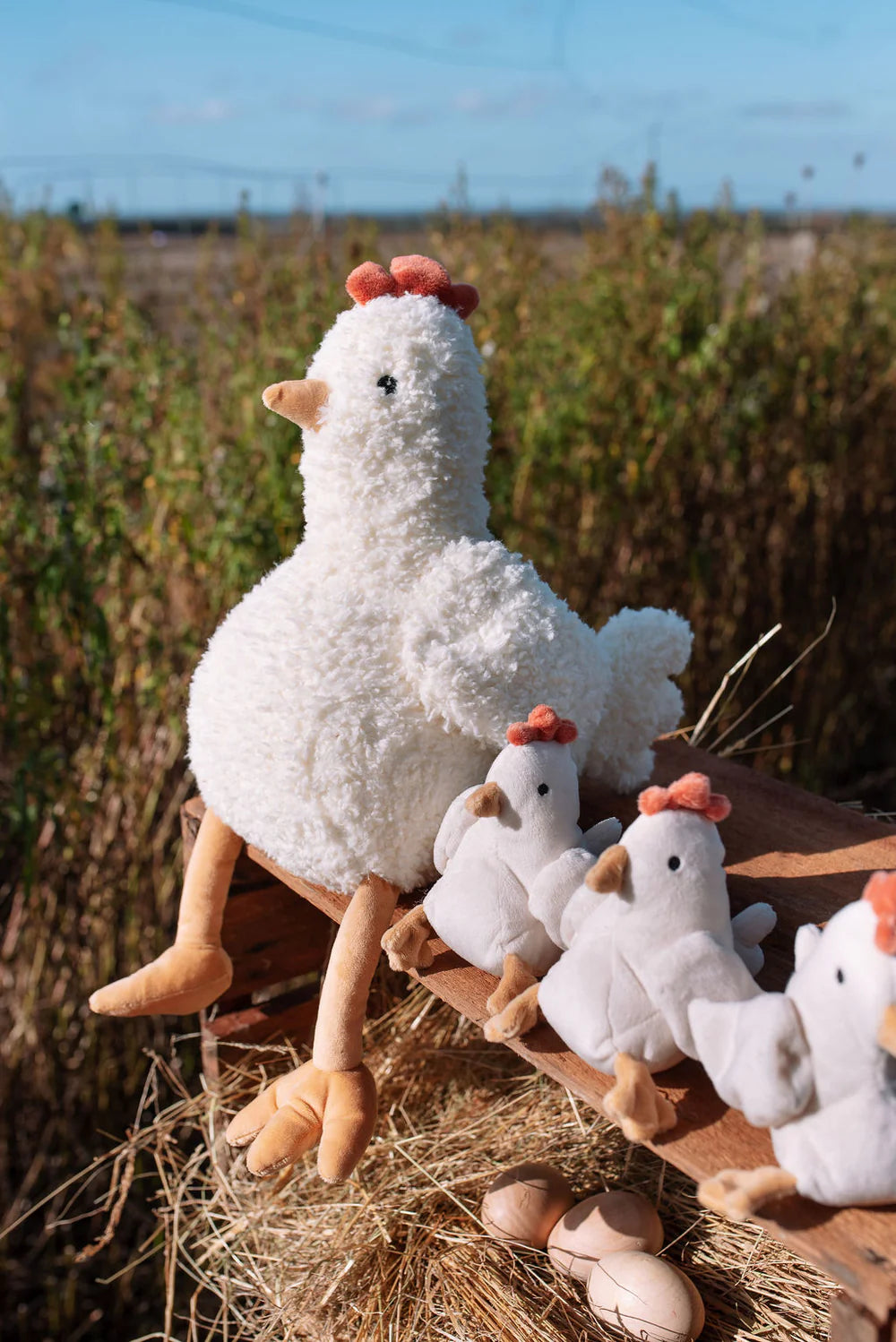 Henrietta the Hen Rattle - Cream