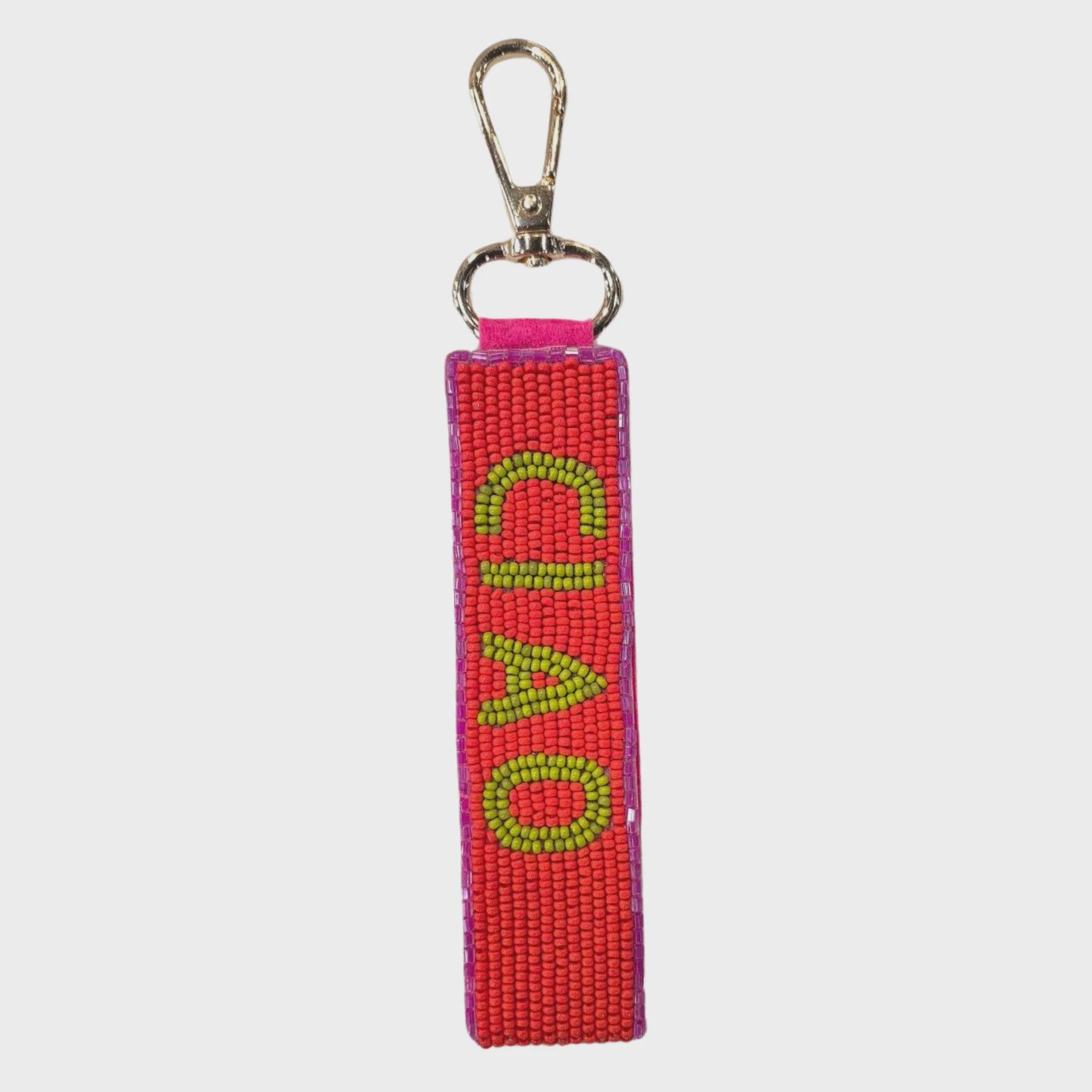 Beaded Key Chain - Ciao Bella Red