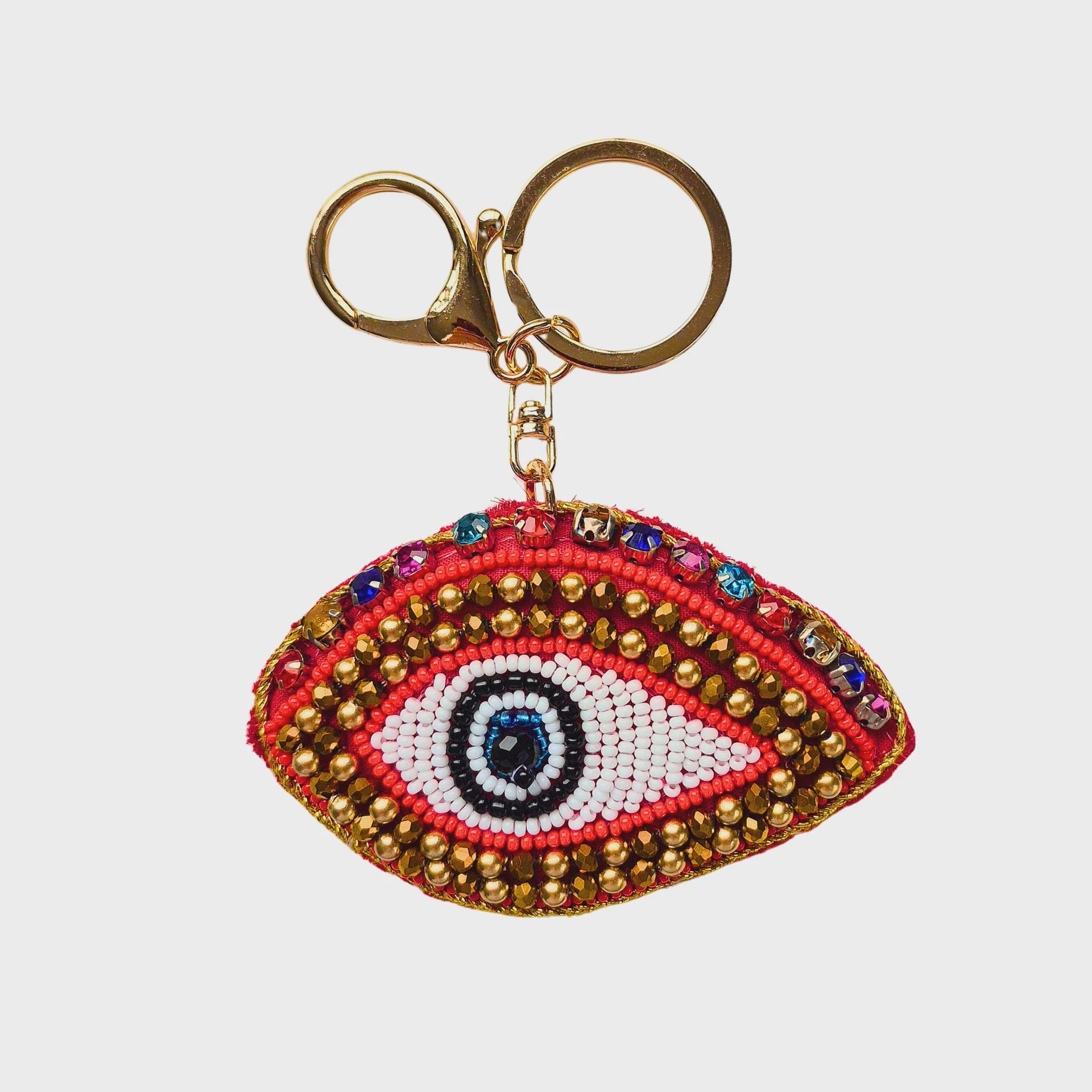 Beaded Key Chain - Red Eye
