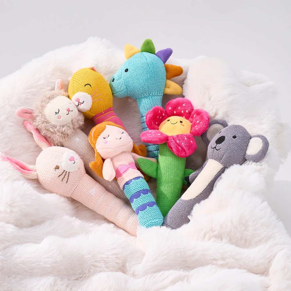 Knit Rattle - Flower
