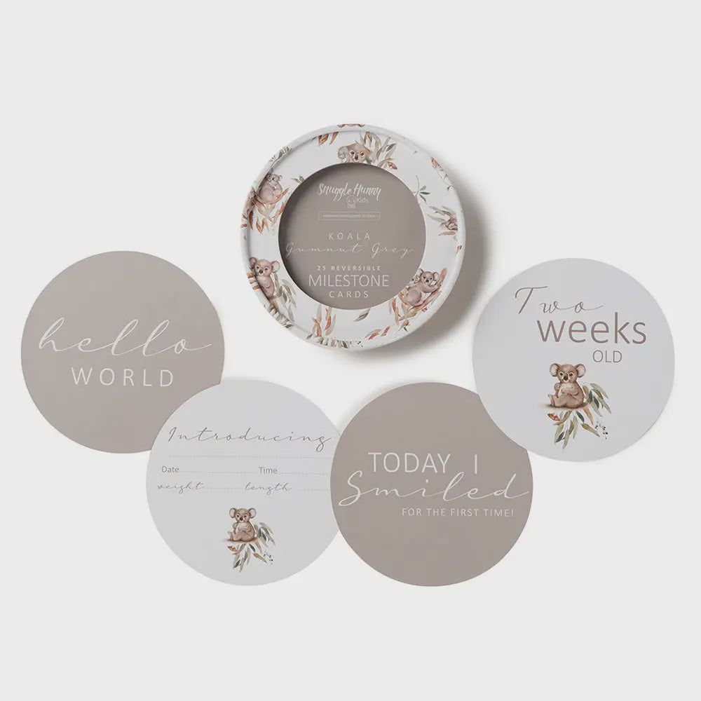 Milestone Cards - Koala & Gumnut Grey