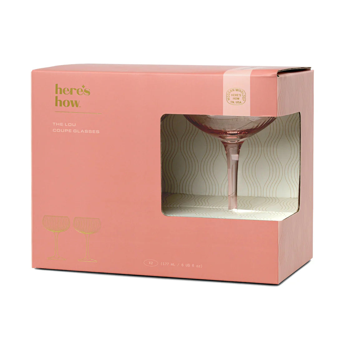 The Lou Coupe Glass - Blush (Set of 2)