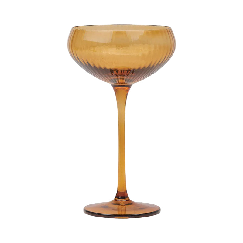 The Lou Coupe Glass - Amber (Set of 2)