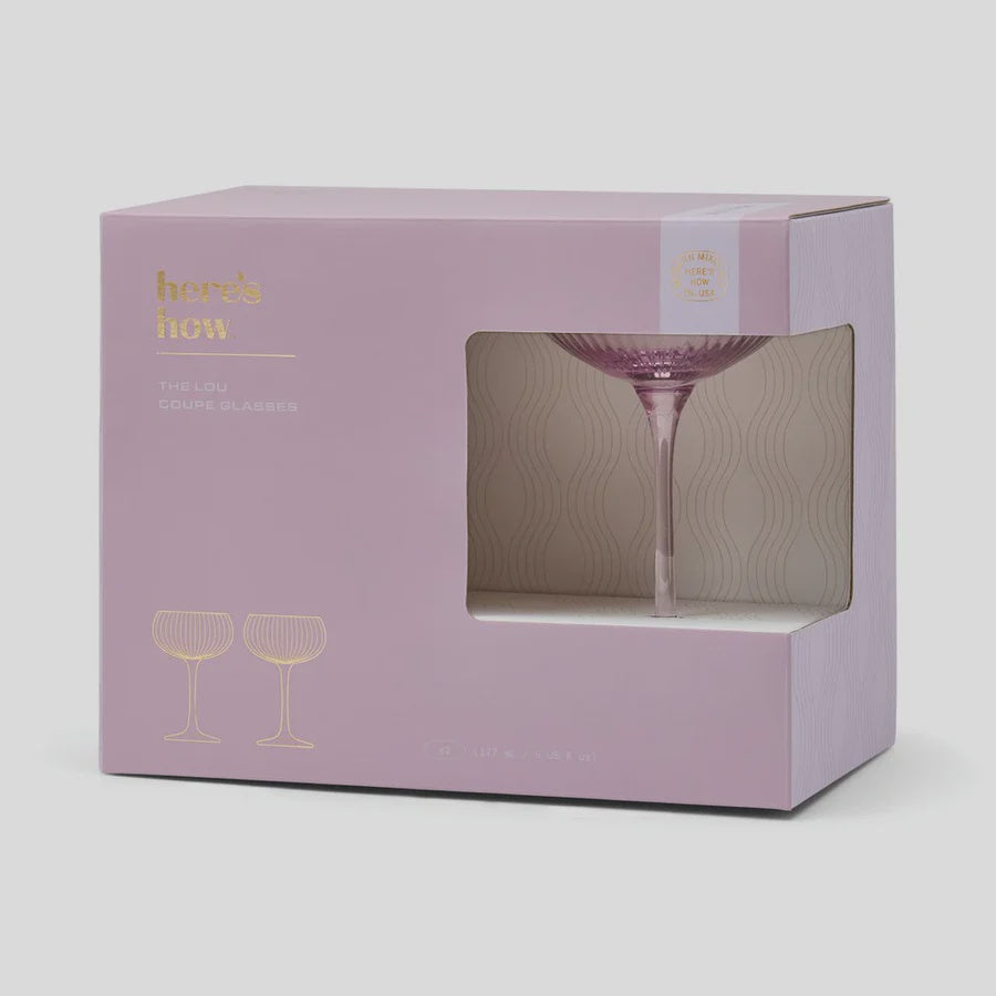 The Lou Coupe Glass - Lilac (Set of 2)