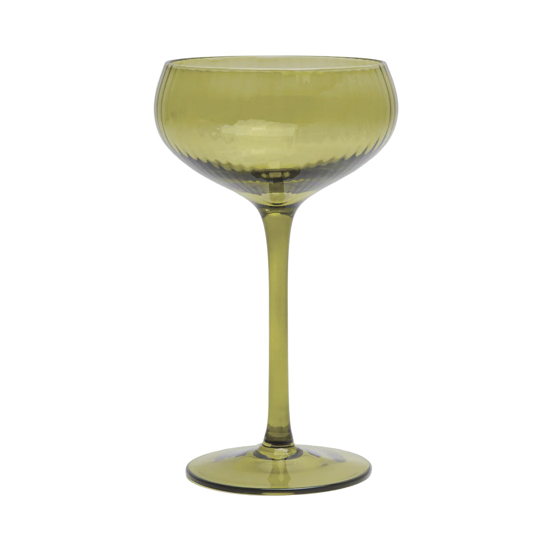 The Lou Coupe Glass - Olive (Set of 2)