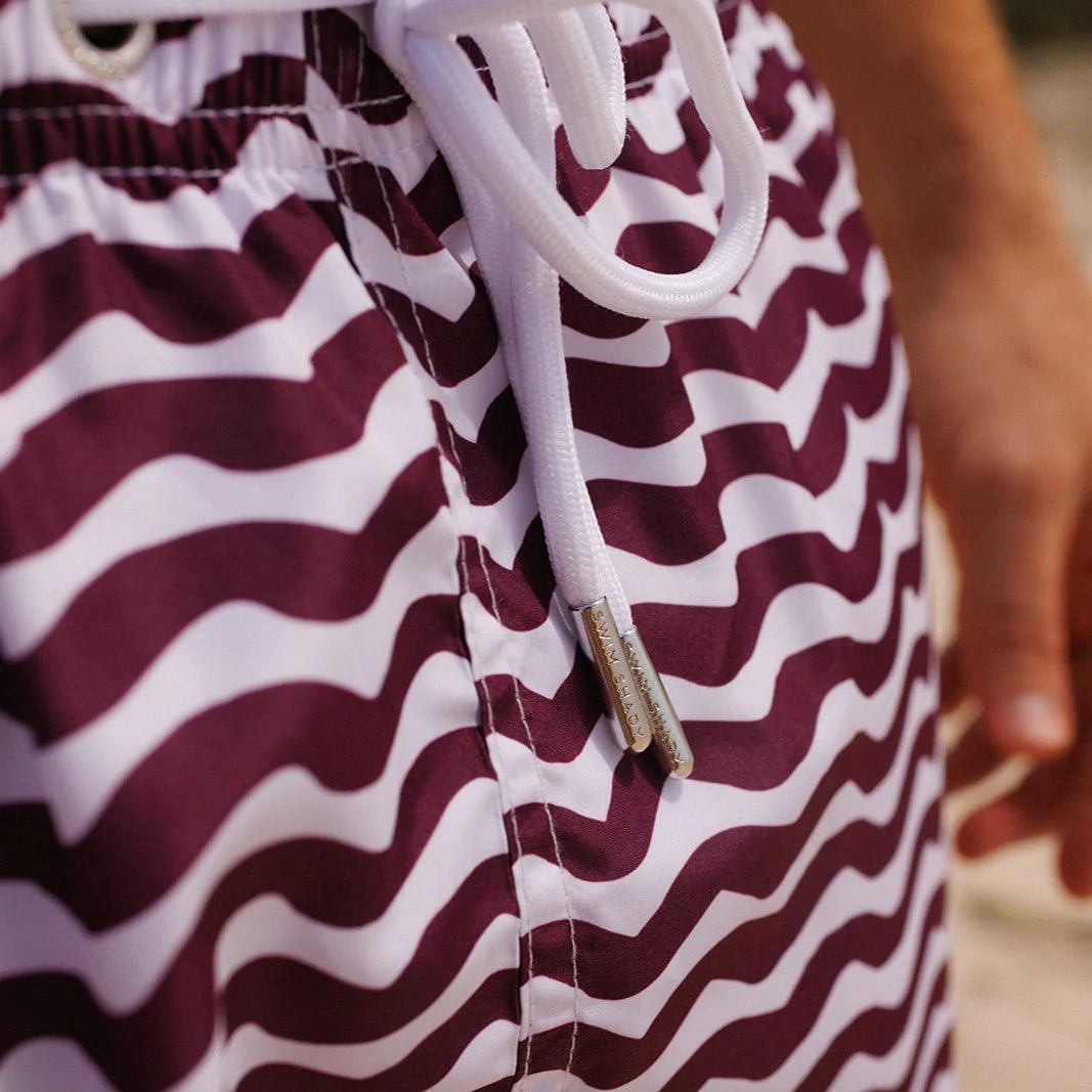 Mens Swim Shorts - Maroon Tide