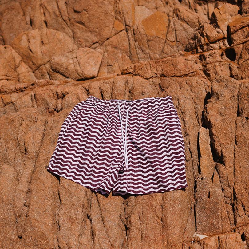 Mens Swim Shorts - Maroon Tide