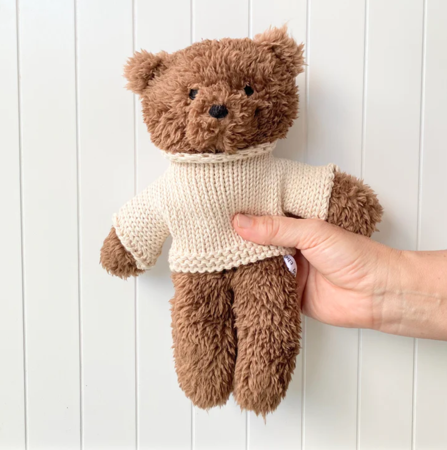 Milo Bear – Eggplant & Poppy ~ Unique + Quirky Gifts