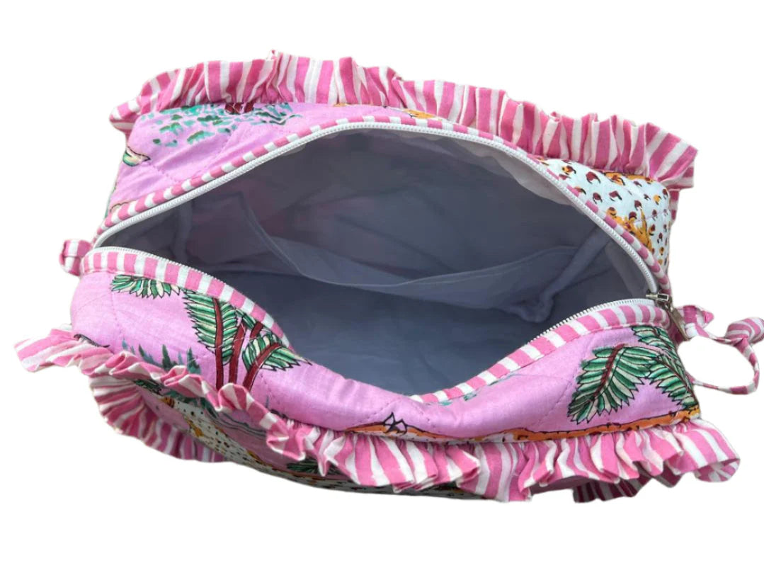 Cosmetic Bag - Pink Frill