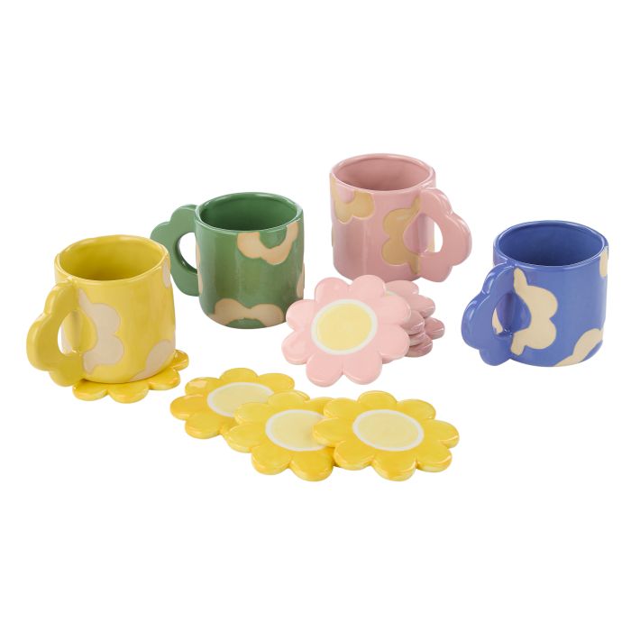 Coasters - Pink Posey (set of 4)