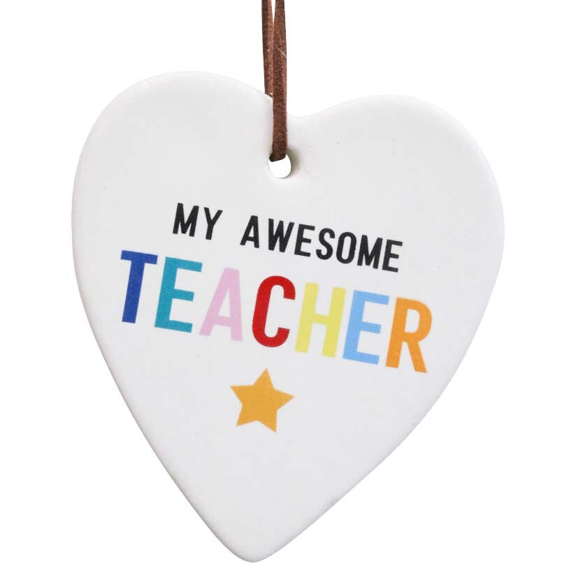 Awesome Teacher Hanging Heart