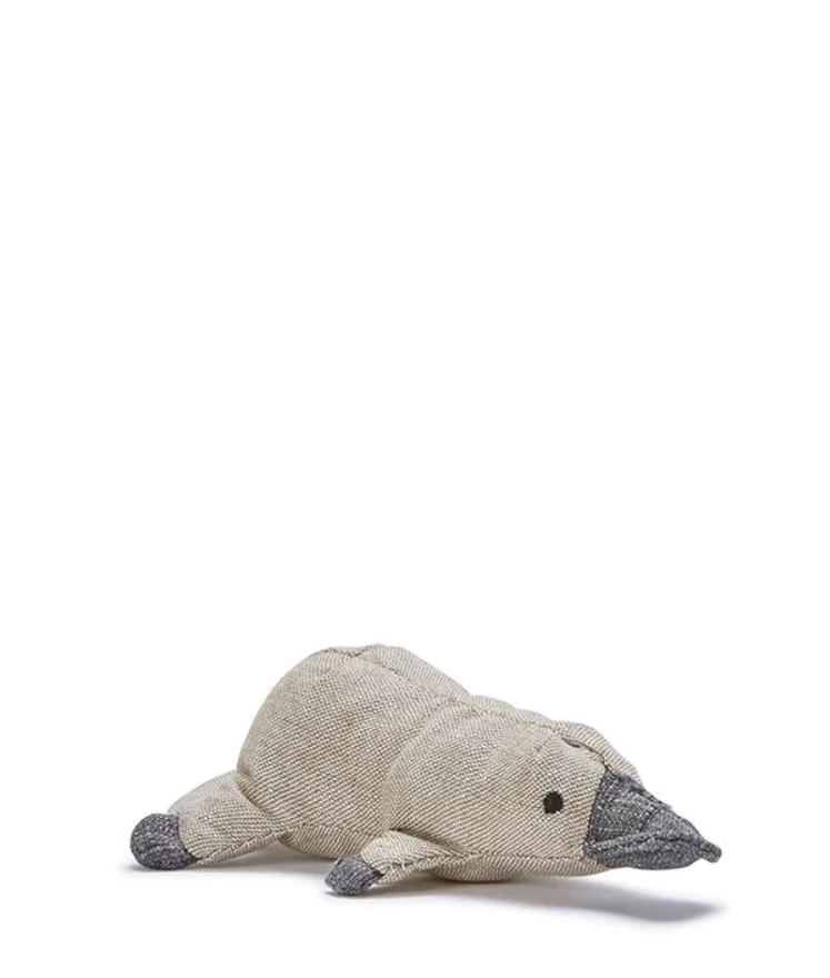 Mini Pete the Platypus Rattle – Eggplant & Poppy ~ Unique + Quirky Gifts