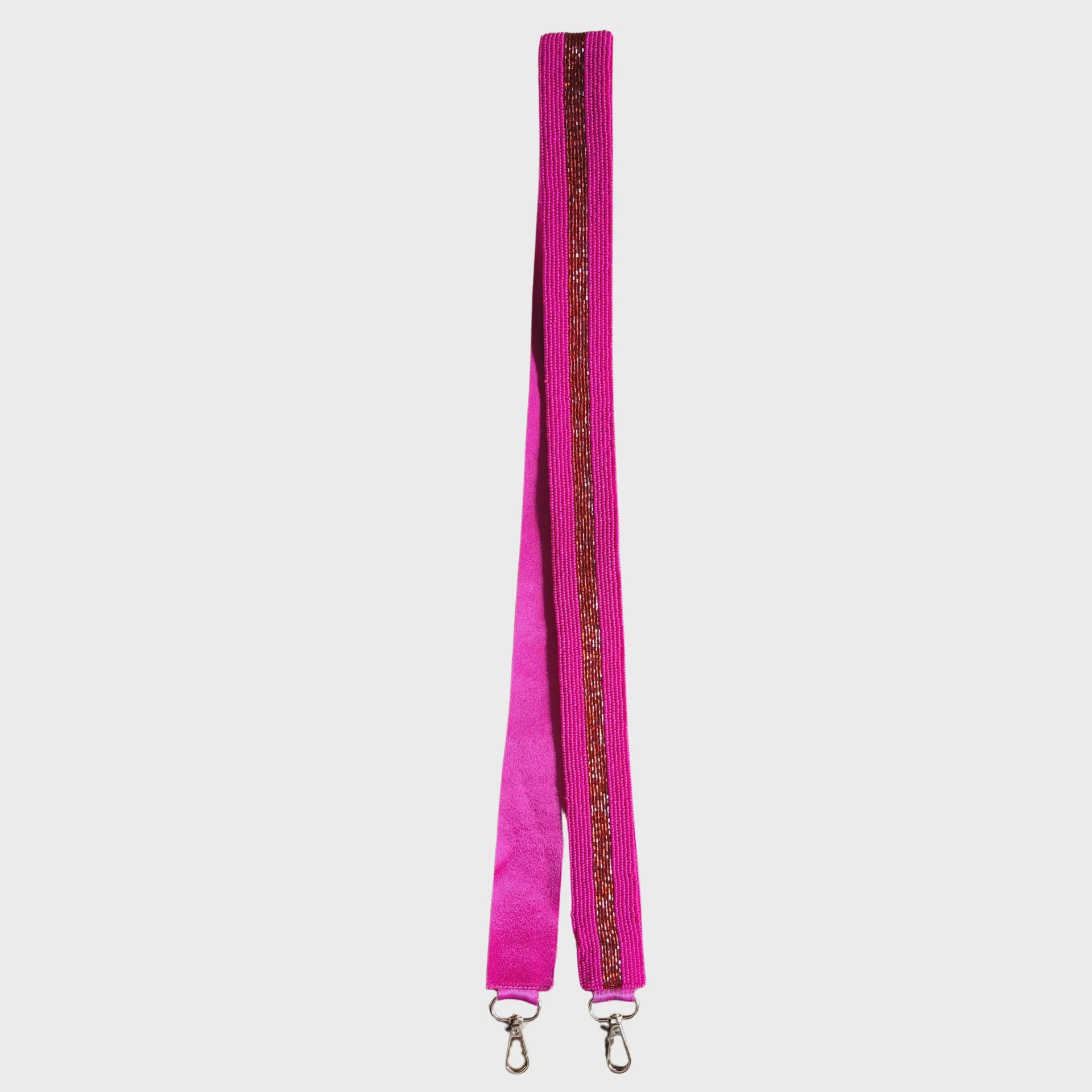 Beaded Bag Strap - Pink