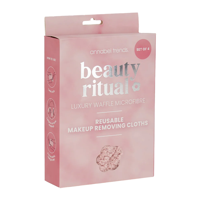 Waffle Makeup Removing Cloths - Dusty Pink
