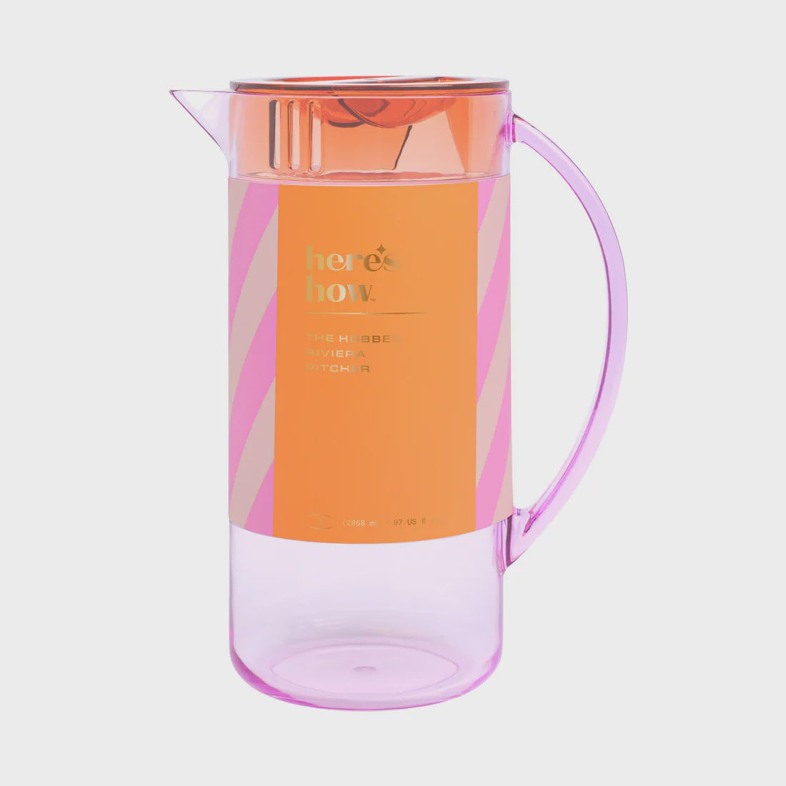 The Hobbes Pitcher - Lilac & Orange