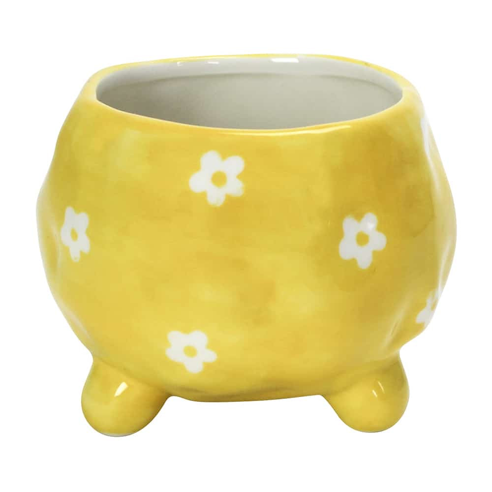 Ceramic Planter - Daisy Yellow