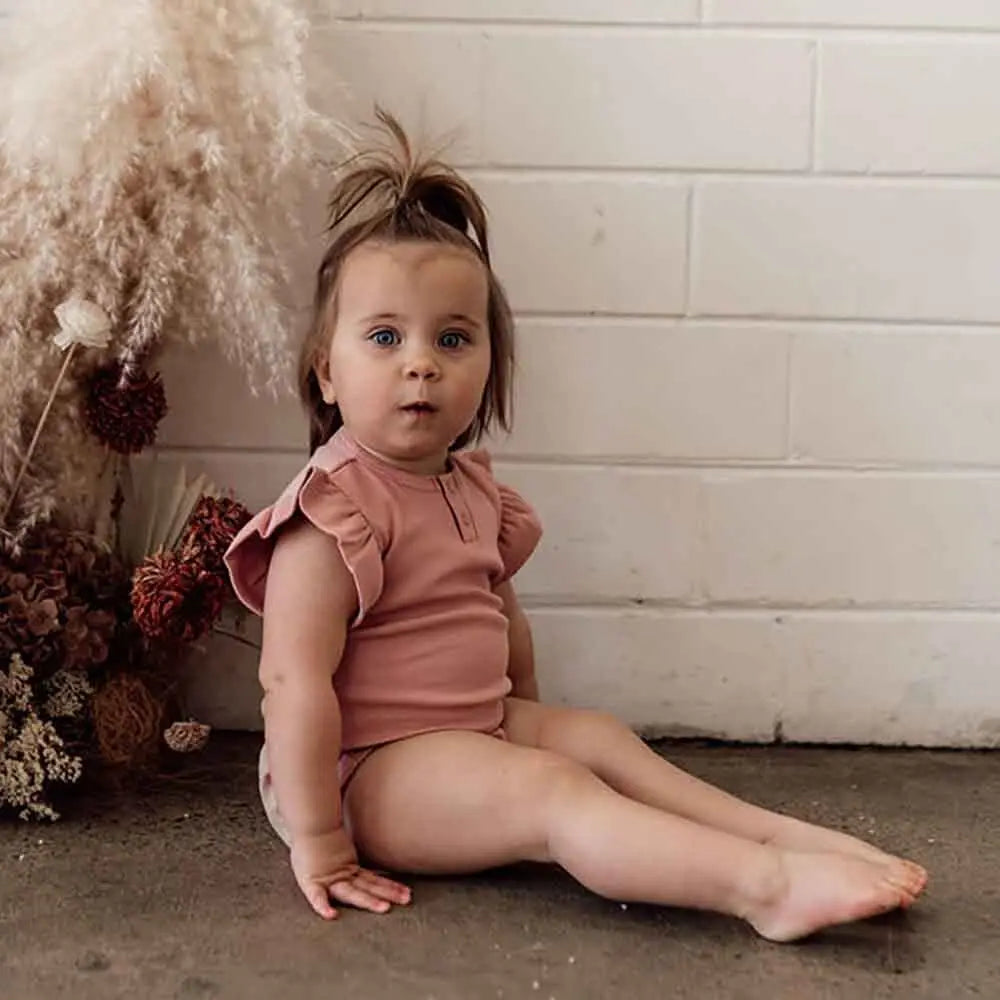 Short Sleeve Bodysuit - Rose