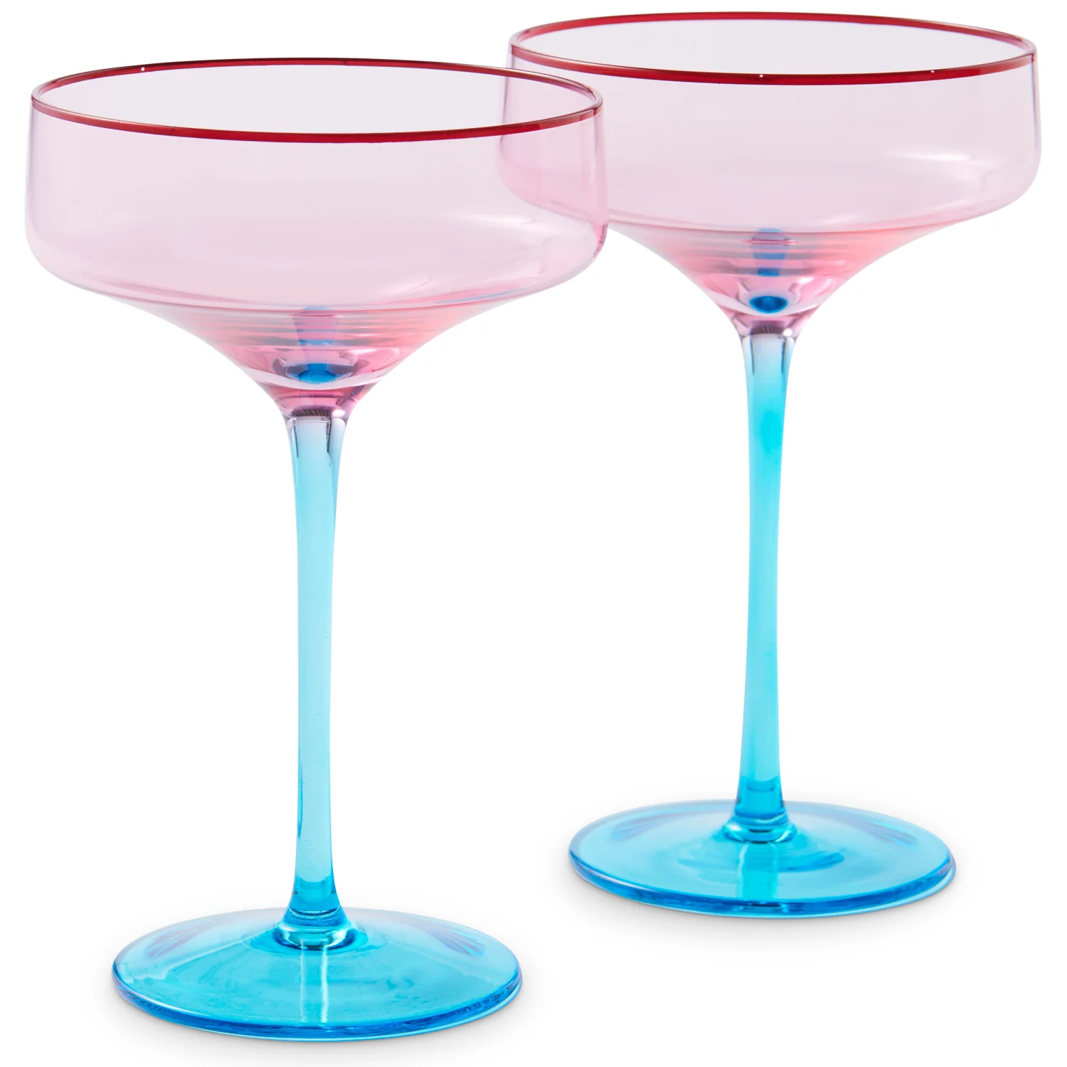 Rose with a Twist Margarita Glass - set of 2