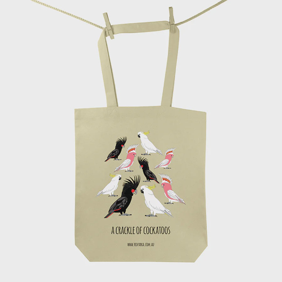Crackle of Cockatoos Tote Bag