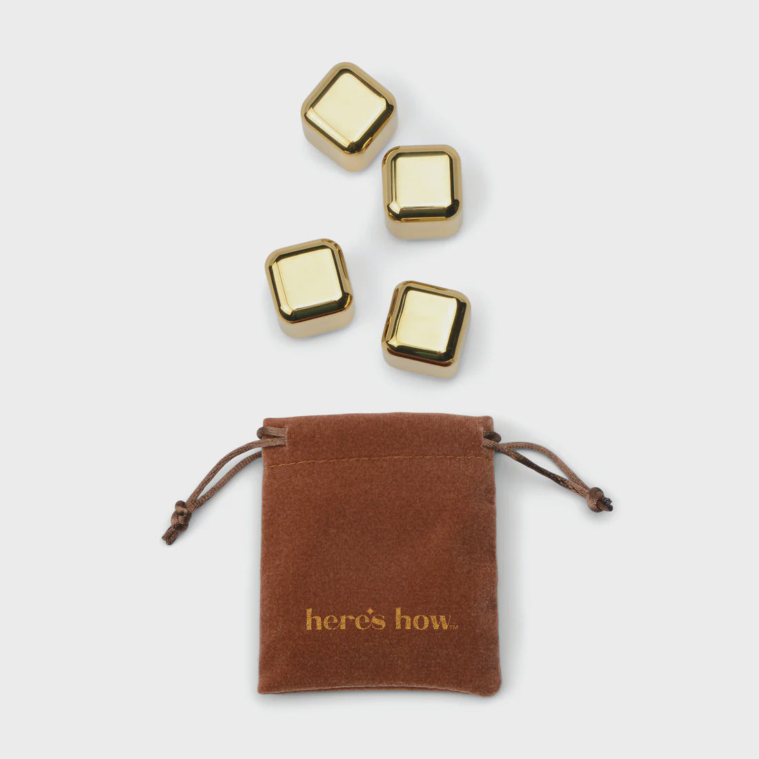 The Ruby Cocktail Chillers - Gold (Set of 4)